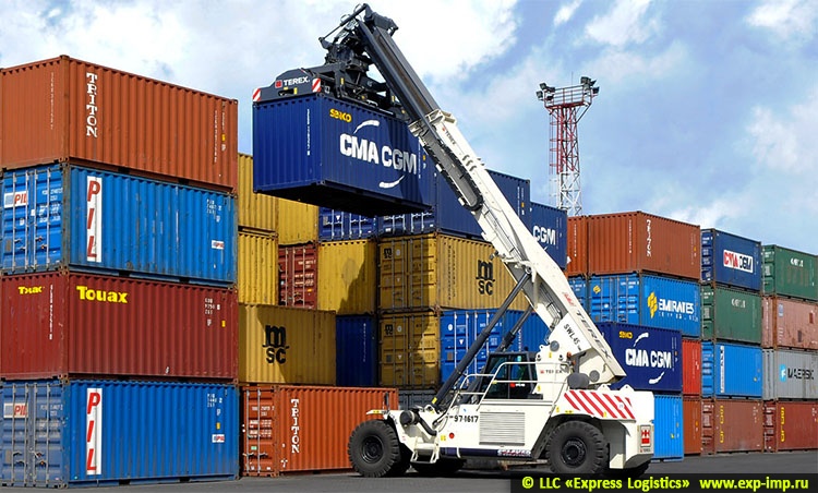Delivery of goods, containers. Finland Import Export